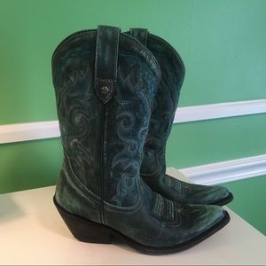 Authentic Turquoise Leather Boots